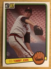 1983 Donruss Tommy John Baseball Card #570 Angels High-Grade NM O/C