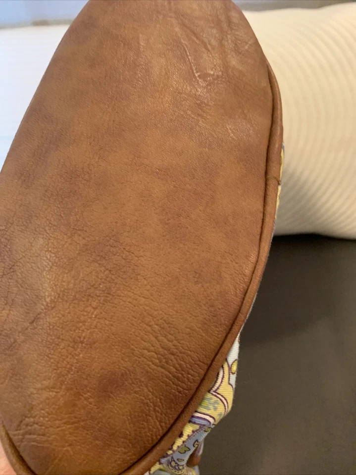 :Bolso/cartera de hombro pequeño Longaberger. Estampado de cachemira azul y verde Foto 4 de 4