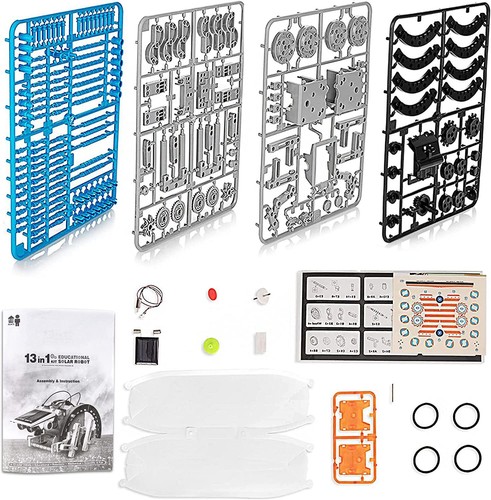 Stem 13 In 1 Education Solar Robot Toys 190 Pieces DIY Building Science-Grey - Picture 6 of 13