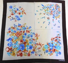 FOULARD 100% PURA SETA SILK SOIE VINTAGE SETA LOUIS FERAUD (713) 86cm x 88cm