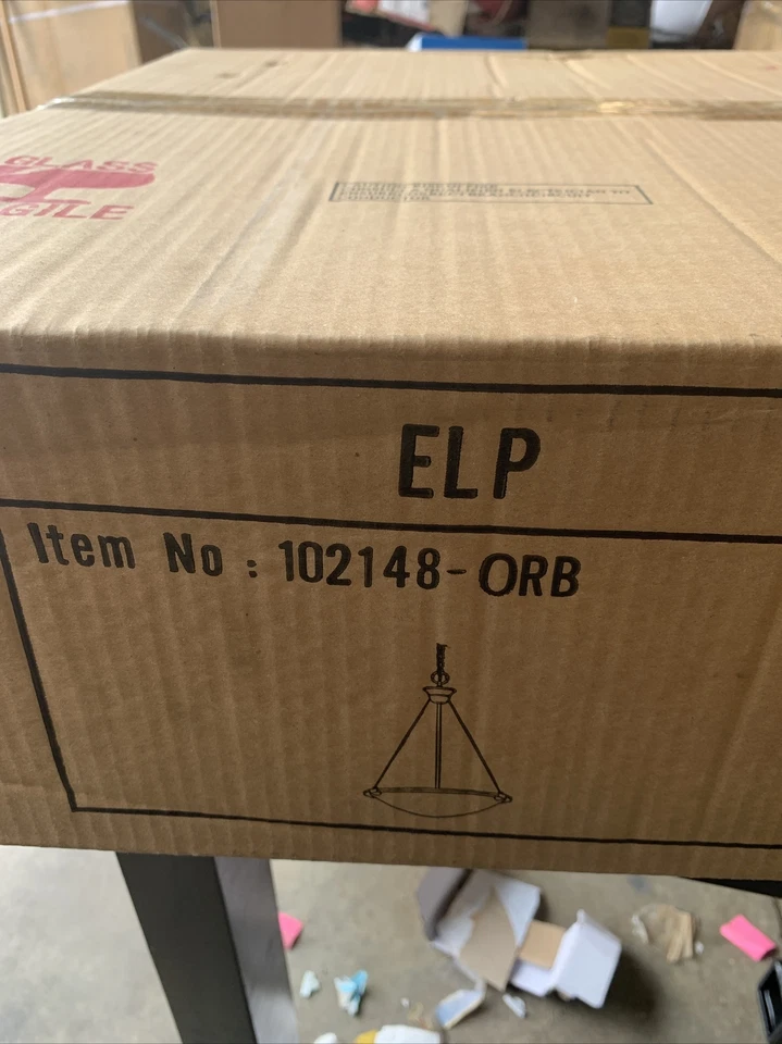 ELP 20” Alabaster Glass 4 light Chandelier / Pendant Light 102148ORB - Image 3 of 4