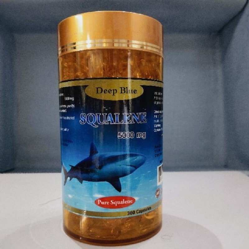 Deep Blue Squalene 5000mg.Sea Shark Liver Oil Omega 3 Detoxify Toxin