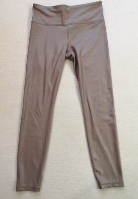Athleta Damen braune Elation schimmernde Strumpfhosen Leggings Größe M Medium - gebraucht