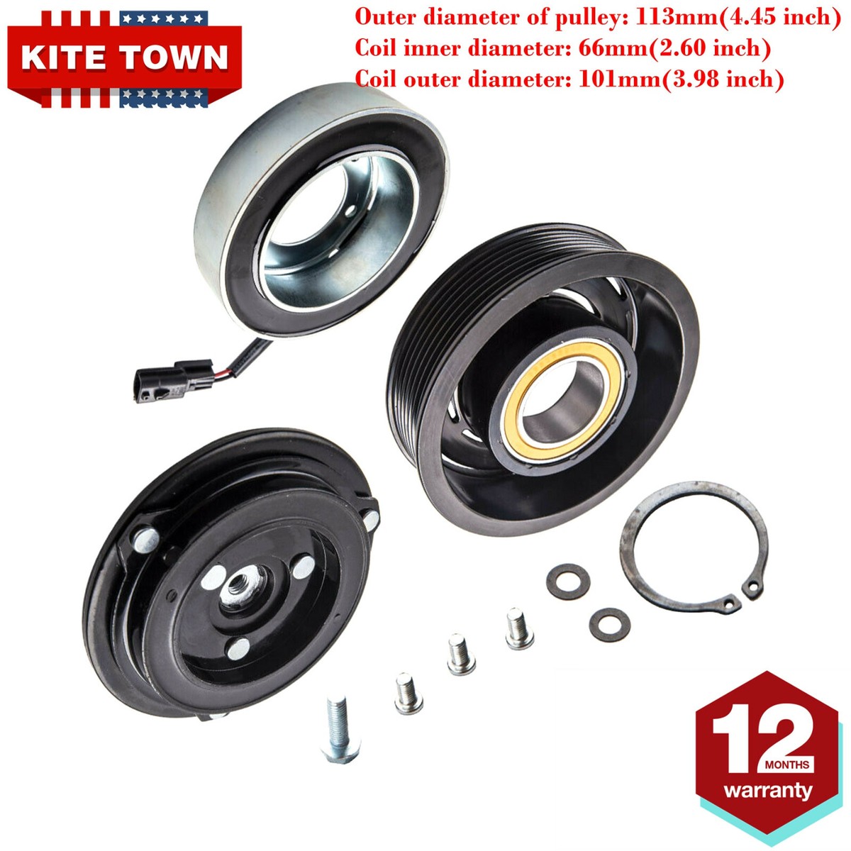 A/C AC Compressor Clutch Kit For Infiniti QX60 For Nissan