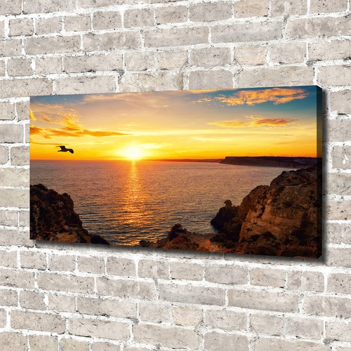 Tulup Tableau Sur Toile Image Imprimé 50x100cm - Cave au bord de la mer
