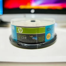 Brand New Blank 52X Write Once CD-R Spindle Ink Jet Printable Surface 25 Pack