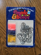 Vintage Makit  Bakit Suncatcher Kit Butterflies