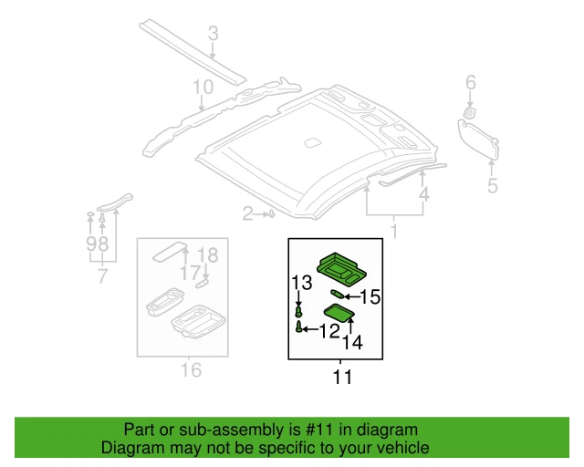 Interior Dome Room Lamp Roof Light For 2001-2006 Hyundai ELANTRA 92800-2D000-ZR - Image 4 of 4