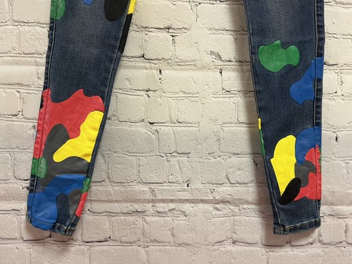 Filthy Wealth skinny blaue Jeans 26 Spritzfarbe mittlerer Anstieg - Bild 6 von 12