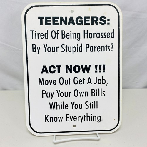 Parents Humorous Kids Children Teenagers Plastic Wall Hanging Signs - Picture 4 of 5