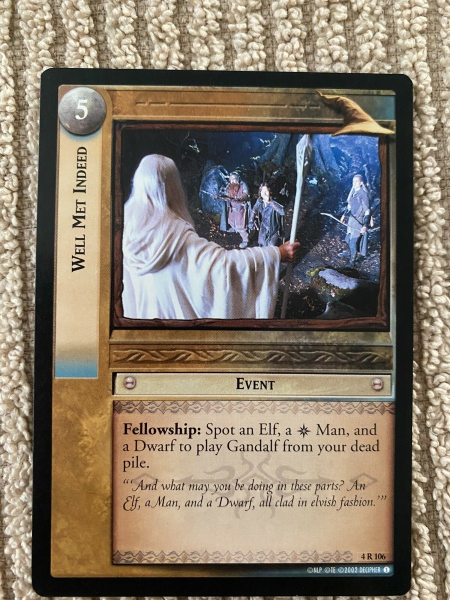lord of the rings rare card Lord of the Rings Playing Cards Box Set