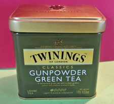 Scatola latta TWININGS Green Tea Gunpowder - Vintage Box - English Tea London