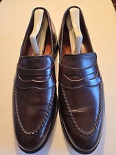 Allen Edmonds Shell Cordovan Randolph Burgundy Penny Loafers  display picture 2