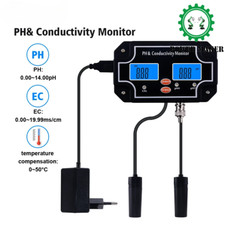 Digital Online PH/EC Conductivity Monitor Meter Tester Water Quality Aquarium