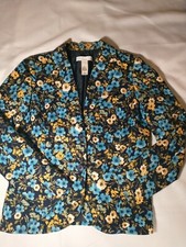 First Issue A Liz Claiborne Co Jacket Floral Med