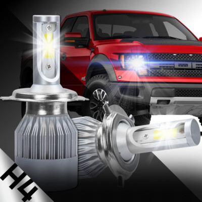 2x H4 LED Headlight Kit Hi/Low Beam Bulb 9003 HB2 Headlamp 6000K White High Powe
