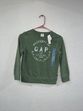 GAP Sweatshirt Green Unisex SMALL 6-7 NWT