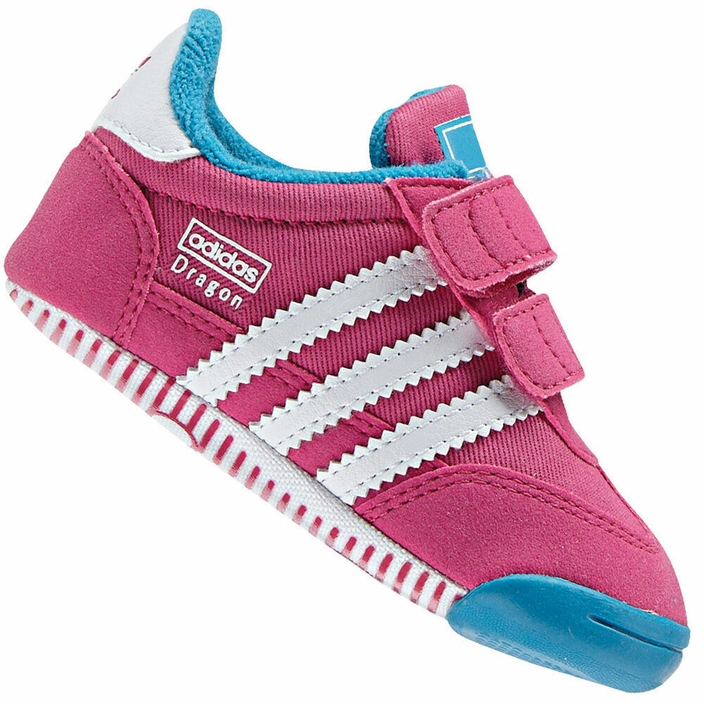 Baby Infant Girls Adidas Learn 2 Walk Dragon CF Trainers Shoes Pink M20562 |