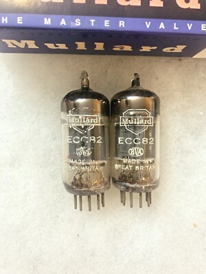 Mullard 12AU7 ECC82 CV491 O getter Matched Pair Excellent Sounding