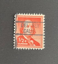 Del Rey, California Type 819 Precancel - ½ cent Franklin - U.S. #1030 - CA