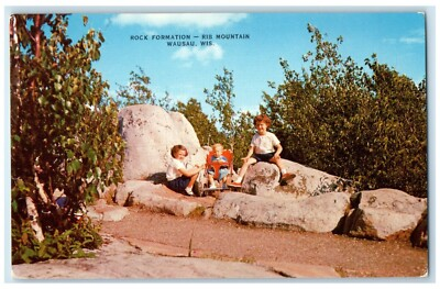 #ad #ad c1960 Children Rock Formation Rib Mountain Wausau Wisconsin WI Unposted Postcard $12.97