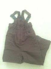 FADED GLORY Youth Kid's Brown SNOW PANTS Ski BIBS Girl Boy Size Small 6/6X EUC