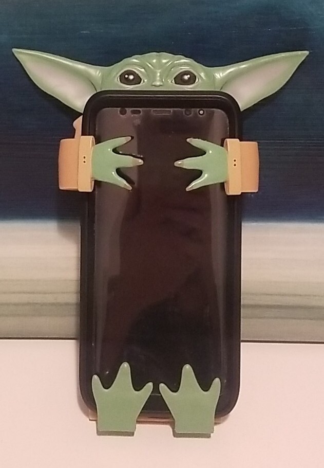 Baby Yoda Grogu Cell Phone Holder Stand Adjustable Up To 8” Tall Star Wars