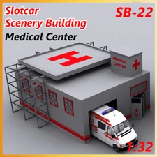 Slotcar Scenery Building Medical Center Scalextric, Carrera