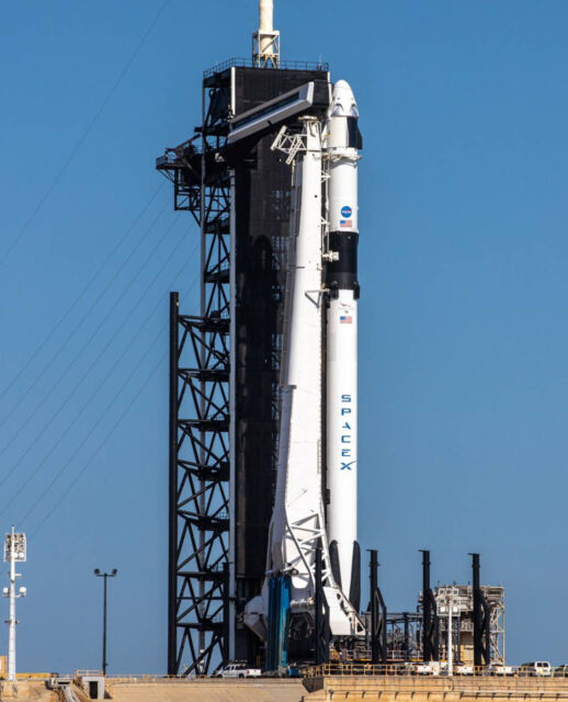 NASA SPACEX DEMO-2 MISSION CREW DRAGON CAPSULE FALCON 9 VERTICAL 8X10 PHOTO | eBay