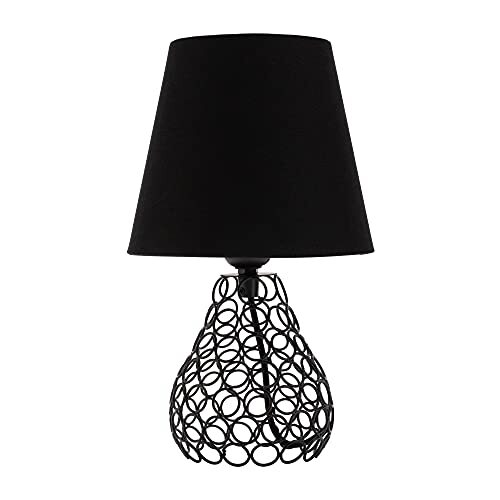 Lampada Tavolo Pauleen 48210 E27: Design Filigrana Nero