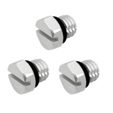 3 Pcs Diesel Billet Fuel Filter Housing Bleeder Screw For 6.6l Gm 01-16 Duramax