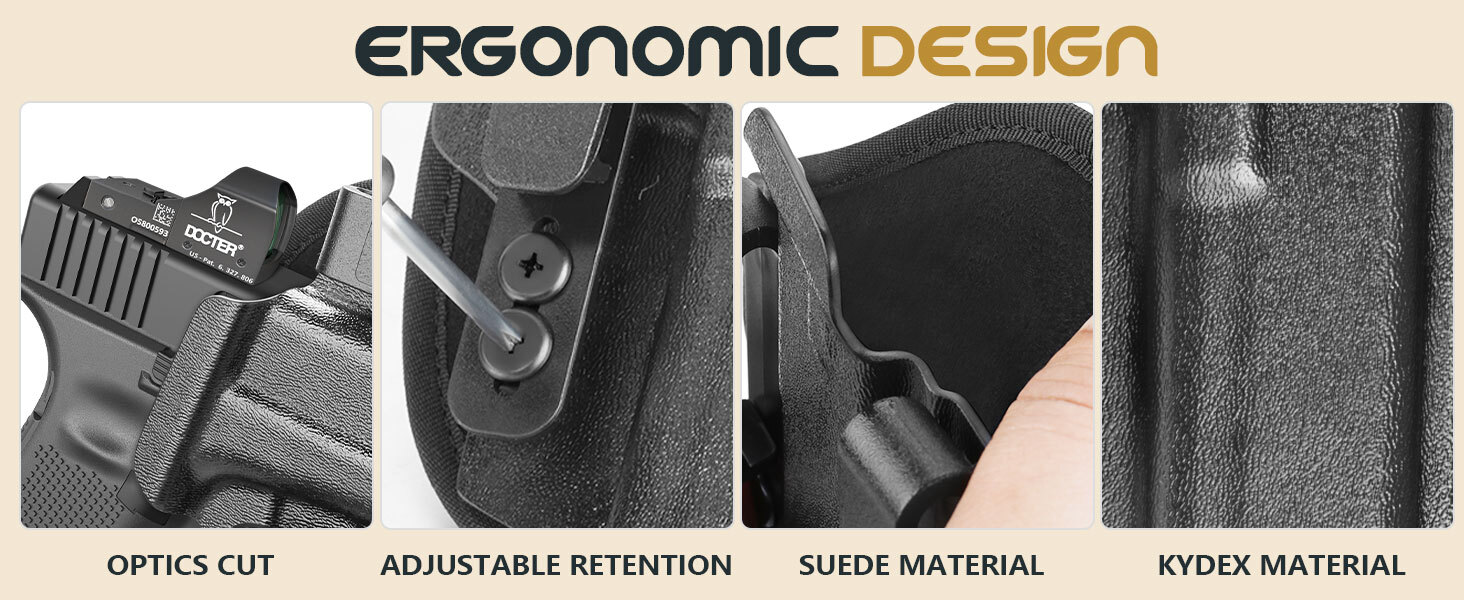 IWB Hybrid Kydex&Nylon Holster for Glock 17 Gen 3 4 5&Glock  22 Glock 31 Gen 3 4