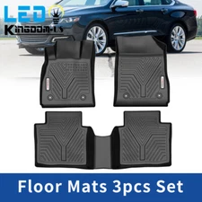 3D Floor Mats for 2014-2020 Chevy Impala Front + Rear All Weather TPE Car Liners