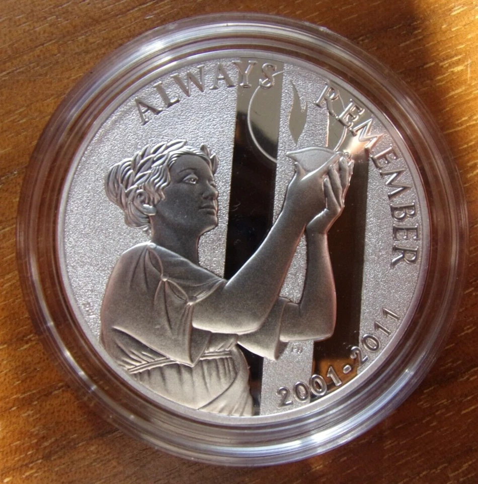 2011 September 11 National Medal 1oz Silver Proof United States Mint OGP & COA - Image 3 of 4