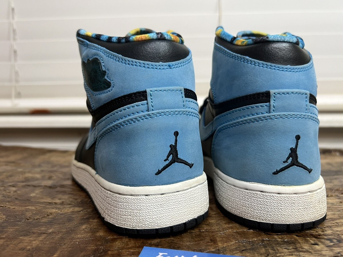 Air Jordan 1 Retro High GS Peacock Size 4.5Y Vivid Blue