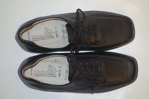 Waldläufer Schnürschuhe UK 4 (ca 37) Schwarz Nappaleder Weite H Herta Halbschuhe - Picture 3 of 3