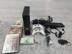 Microsoft Xbox 360 Slim 320gb Preto Com Controles Jogos E Acessórios Pacote Ebay