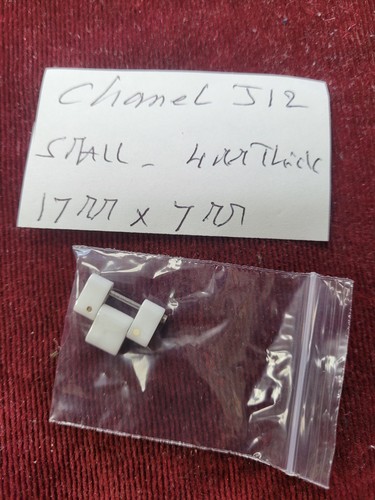 FOR Chanel J12 SMALL WHITE CERAMIC 17 mm X 7 mm X4 MM THICK (with PIN) - Picture 3 of 4