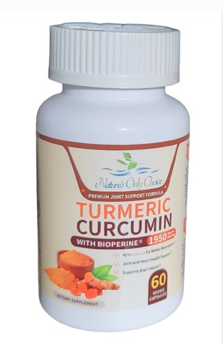 Turmeric Curcumin Highest Potency 95% 1950mg with BioPerine Black Pepper Extract