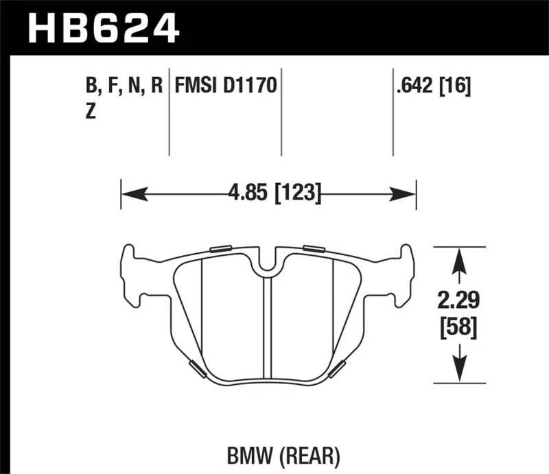 Hawk Fits 2006-2006 BMW 330i HPS 5.0 Rear Brake Pads - Image 4 of 4