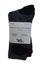 Adrienne Vittadini Boot Socks 3 Pack Casual Cozy Cotton Stretch Adult 5-10