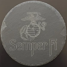 US Marine Corps Semper Fi Slate Coaster
