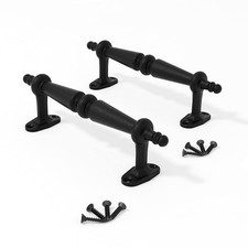 2 Pack 9" Rustic Black Cast Iron Barn Door Pull Handle Gate Grab Handles