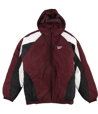 Reebok Mens Classic Twin Vector Puffer Jacket, Red, Medium