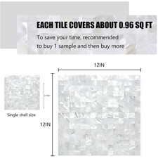 Shell Mosaic Tile Sheets - Self Adhesive Bathroom Wall Decor