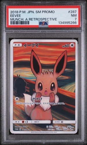 PSA 7 Eevee Munch A Retrospective 287/SM-P Pokemon Card Japanese Promo 2018