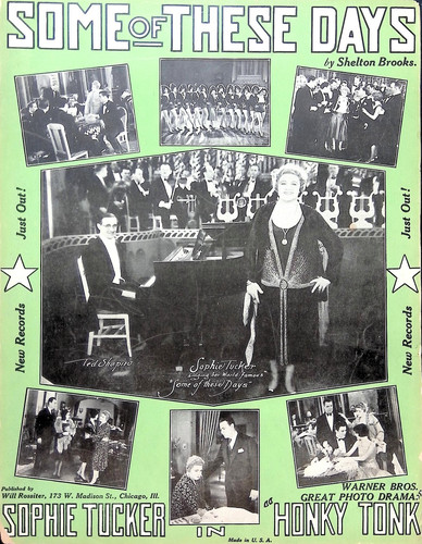 Some Of These Days Sheet Music Honky Tonk Sophie Tucker Film Debut 1929 Flop