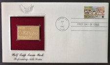 1982 First Day Of Issue Wolftrap Farm Park w/22K Gold Replica Stamp