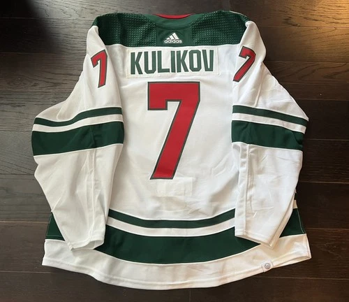 NHL Minnesota Wild game worn #7 Dmitry Kulikov hockey jersey
