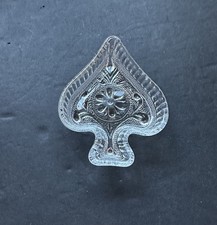 Vintage Clear Indiana Glass Nut Dish Spade Card Game - Tiara Sandwich Pattern